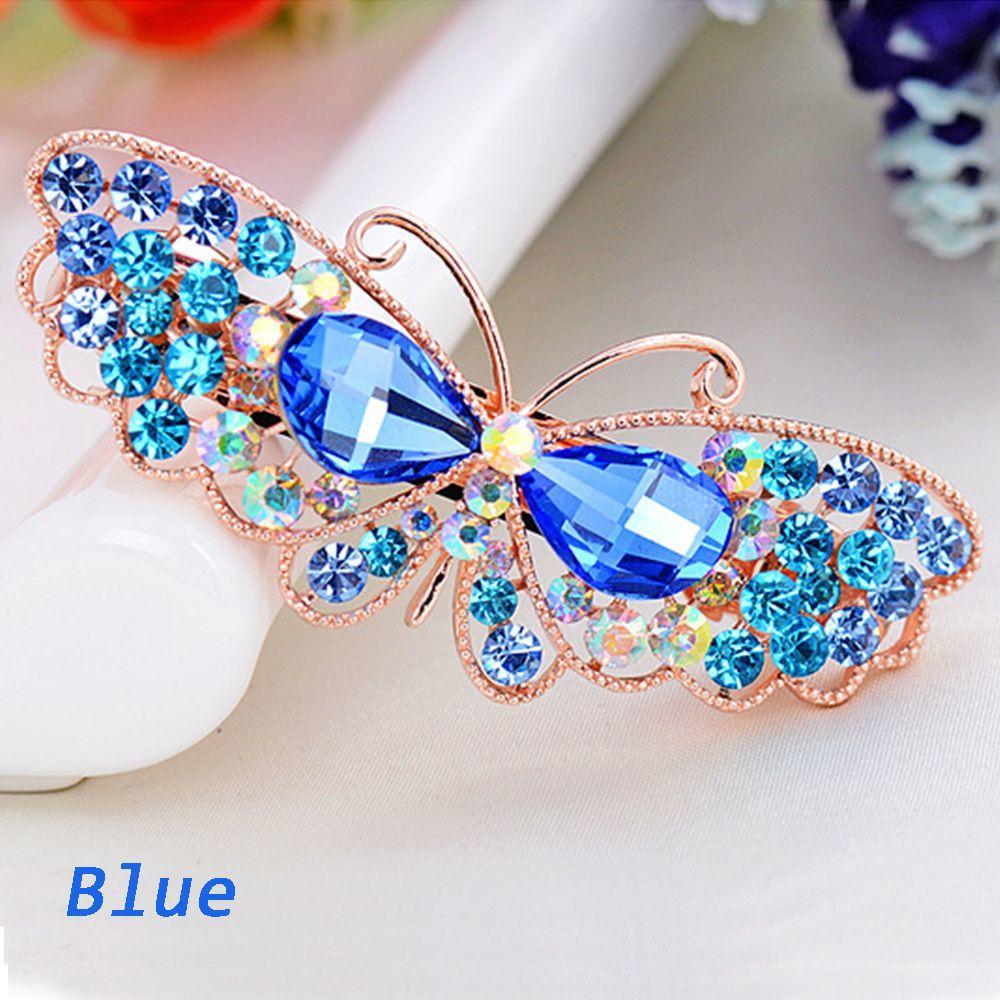 Хрустальная бабочка, элегантная заколка, аксессуары, заколка для волос, женская модная шпилька, головной убор