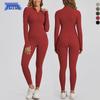 European & American Slim-Fit Yoga and Running Zipper Sports Suit