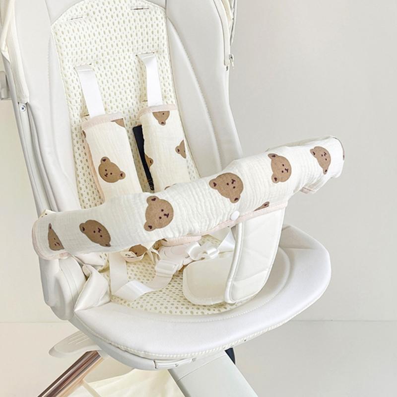 Подушка-подлокотник для ремня безопасности детской коляски, удобная хлопковая накладка на плечевой ремень и поручень для аксессуаров для детей