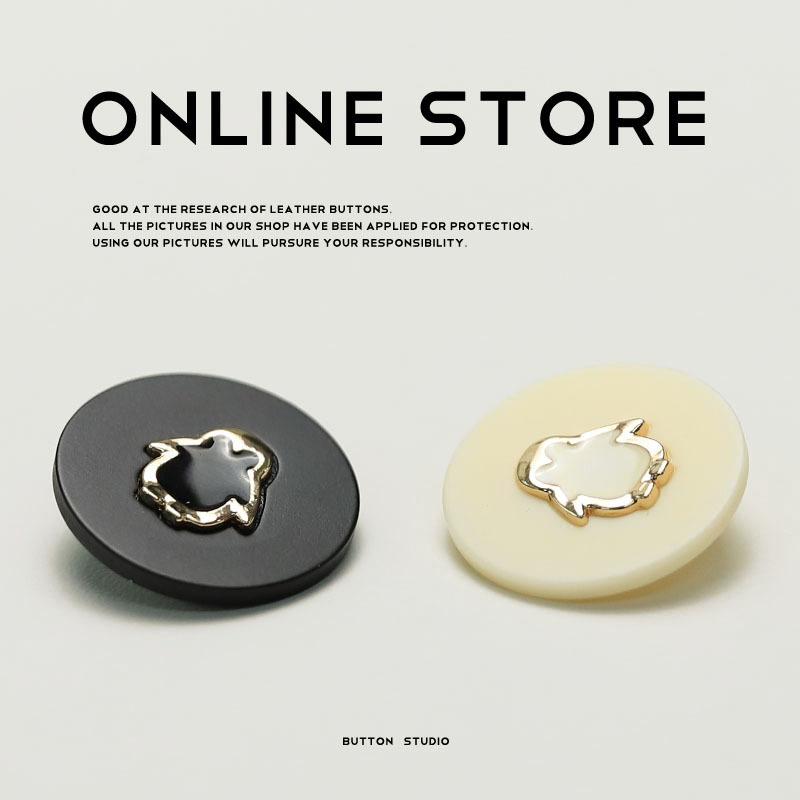 Xiaoxiang Cute Wind Penguin Button Sweater Suit Jacket Decorative Button Knitted Cardigan Leather Coat Button