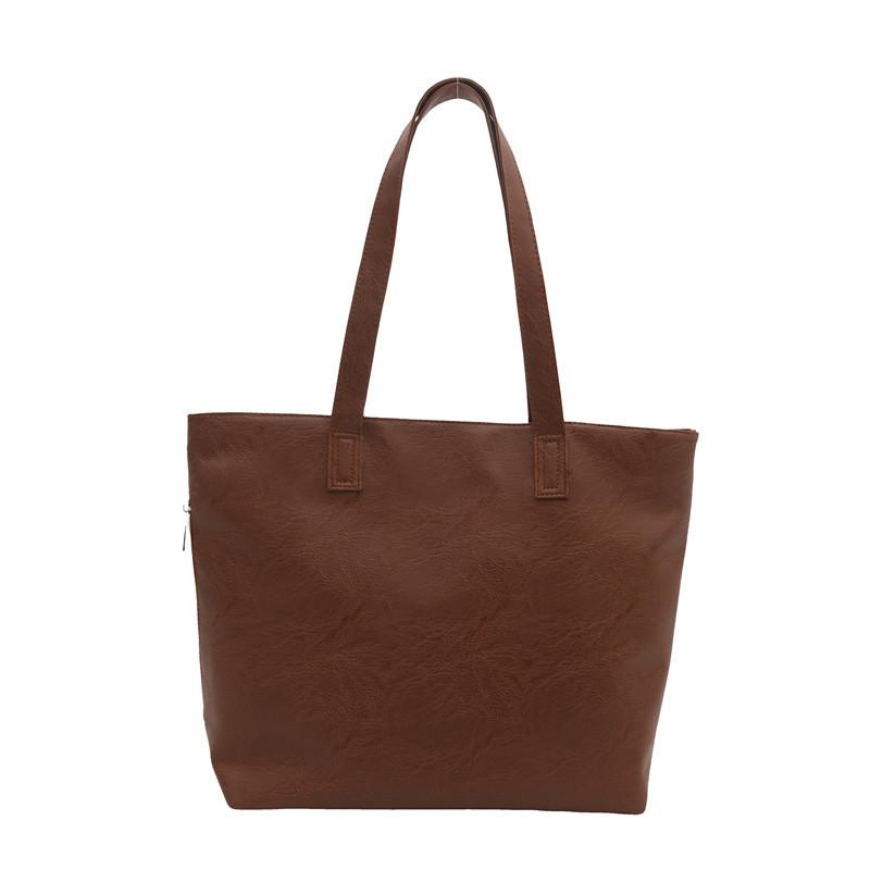 Stylish Retro Single Shoulder Commuter Tote Bag Large Capacity Chic Women Handbag