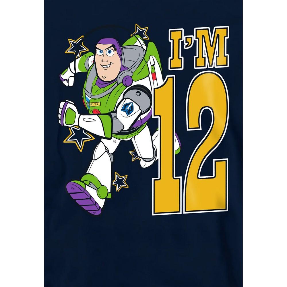 Toy Story Childrens/Kids I'm 12 Buzz Lightyear Birthday Pullover Hoodie