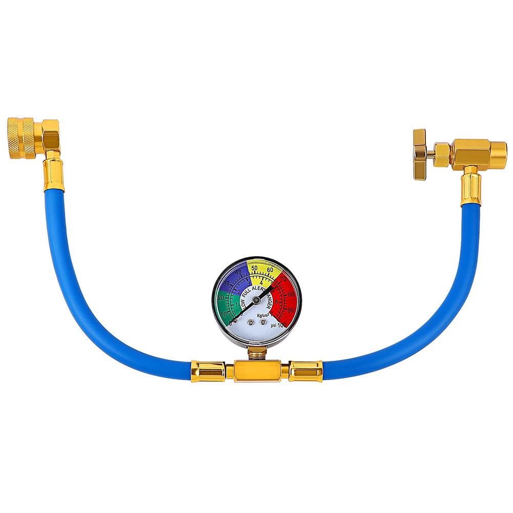 Комплект для заправки хладагента AC Air, самоуплотняющийся клапан, манометр для заправки, 30 фунтов, герметик для шланга с заправочной линией M3Y6