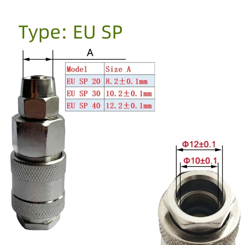 3-in-1 Quick Release Pneumatic Connector Rapidities for Air Hose Fittings Coupling Compressor Accessories European Standard