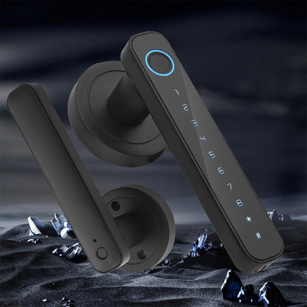 Умный дверной замок с отпечатком пальца, биометрический дверной замок без ключа с набором ручек, ключ поддержки и