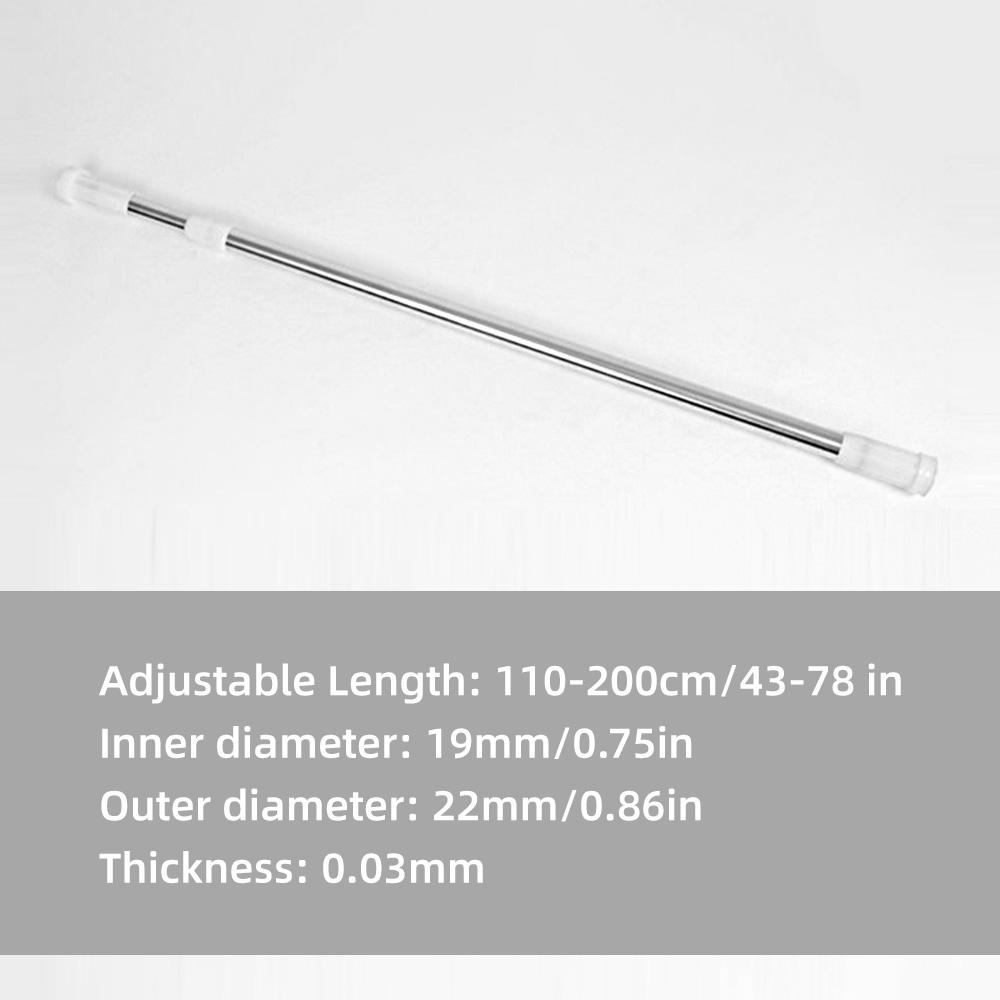 Aoresac Карниз для занавески для душа 43-78 дюймов без сверления, пружинный натяжной стержень для потолка оконного шкафа