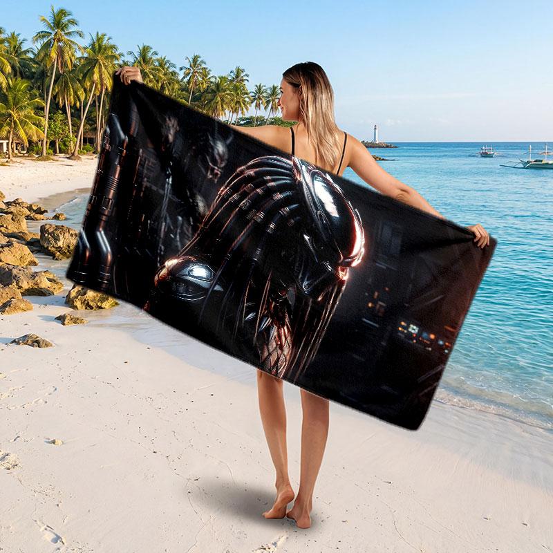 Large Beach TowelPredator Soft Absorbent Towel Beach Bath Home Use
