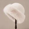 Cold Fluffy Fur Bucket Hat Thicken Plush Fisherman Hat New Berets  Women