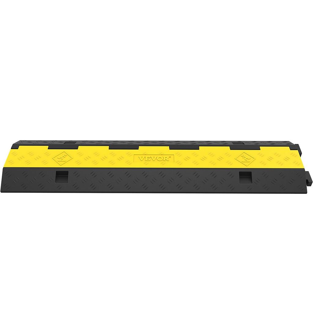 Cable Protector Ramp, 5 Packs 2 Channels Speed Bump Hump, Rubber Modular Speed Bump Rated 11000 LBS Load Capacity, Protective Wire Cord Ramp Driveway