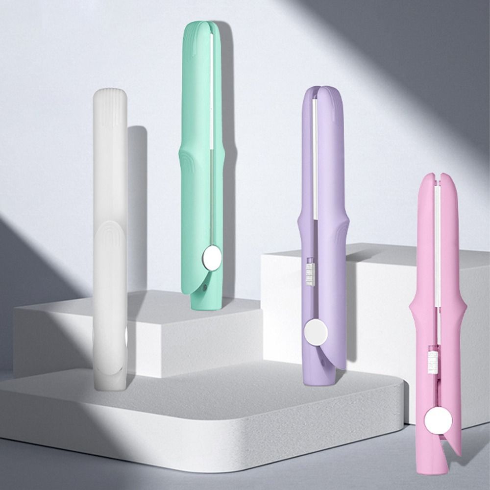 2-in-1 Curling Wand & Flat Iron USB Hair Curler Mini Electric Splint  Hair Styling