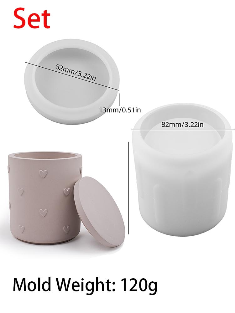 Круглая форма для силиконовой формы для свечи, сделай сам, рельефный цветочный горшок с надписью «Любовь», гипсовые формы, бетон, смола, коробка для хранения, изготовление поделок, домашний декор
