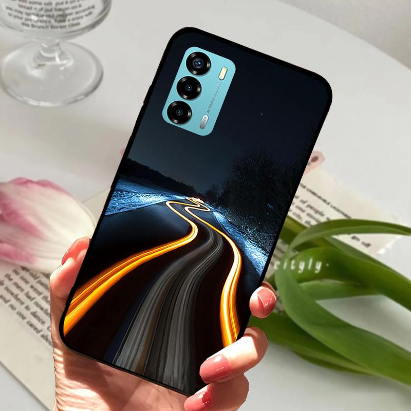 Чехол для ZTE Blade V40 Vita 8045 6.75" Животный Мультяшный Мягкий Силикон Funda для ZTE Blade V40 Vita Чехол для Телефона V40Vita Черный Coque