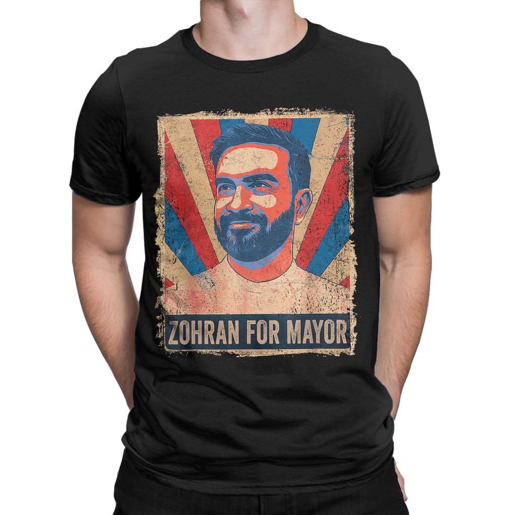 Мужская футболка Zohra Mamdani For Mayor Zohran Mamdani Футболки Харадзюку Летняя футболка Y2K Веселая хлопковая одежда Большие размеры