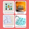 Christmas Silicone Mold Non-stick Food Grade Dishwasher Safe Easy Release DIY Santa Claus Snowman Reindeer Chocolate Candy Cake Fondant Cookies Mold