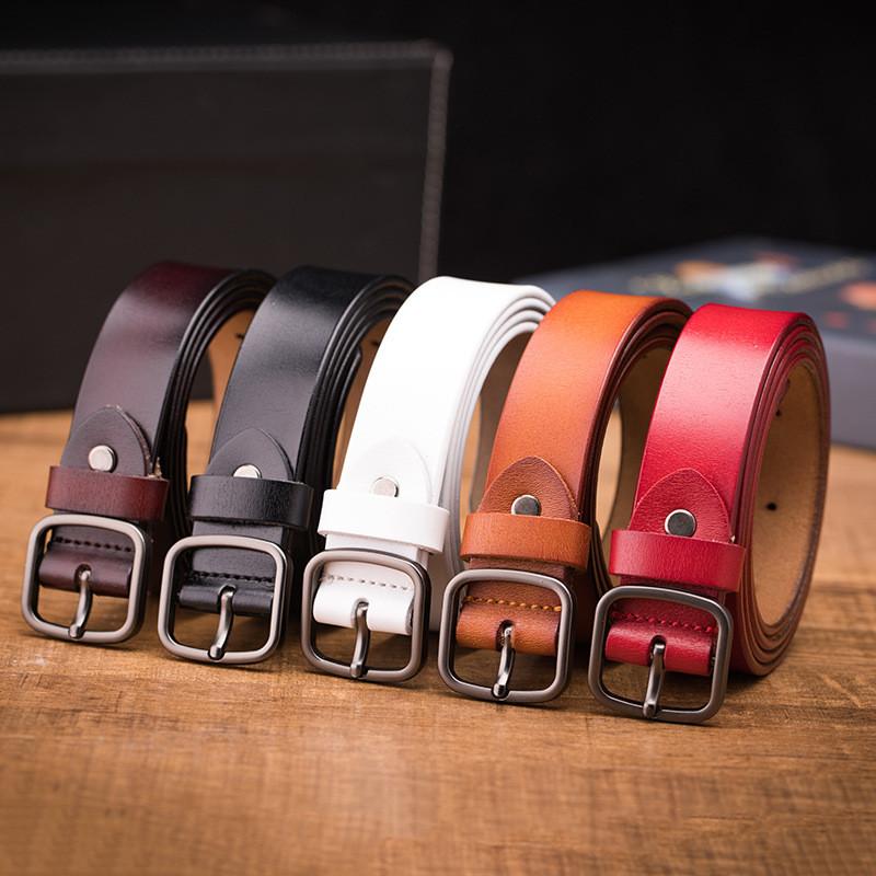 Stylish Genuine Leather Belt For Women Featuring Slim Profile And Retro Design For Office Or Casual Look