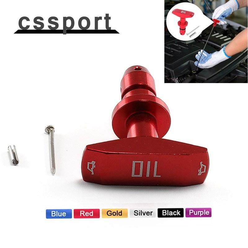 Car Oil Dipstick Pull Handle Engine Oil Pullhandle Aluminum Billet Automobile Replacement For Ford Mustang GT V8 OT-1014