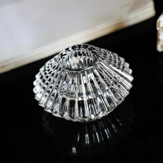 Двусторонний стеклянный подсвечник прозрачный конусообразный подсвечник для чайной свечи подсвечник свадебный