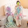 Colorful Octopus Throw Pillow Plush Toy Doll Sea Creature Octopus Doll Children Soothing Rag Doll