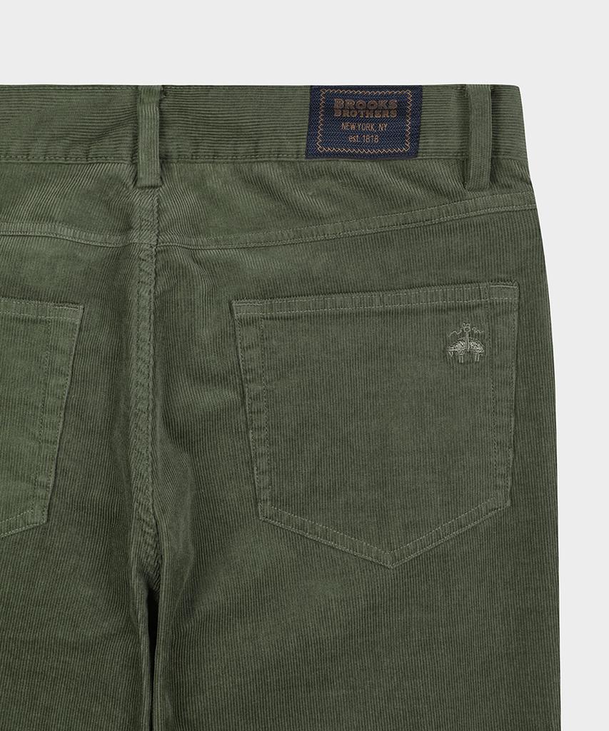 BROOKS BROTHERS Узкие вельветовые брюки с 5 карманами 15W (Темно-зеленый) (Bbpcmf4742Kew)