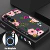 Чехол с цветком пиона для Samsung Galaxy S25 S24 S23 S22 Ultra Plus S24 S21 FE для беспроводной зарядки Magsafe Магнитная мягкая накладка для телефона