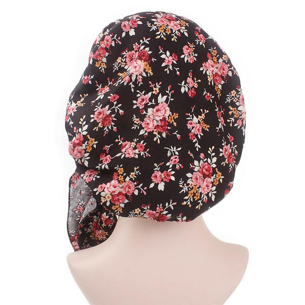 Fashion Pre-Tied Elastic Headwear Muslim Turban Chemo Pirate Cap Hair Loss Hat Cancer Head Scarf