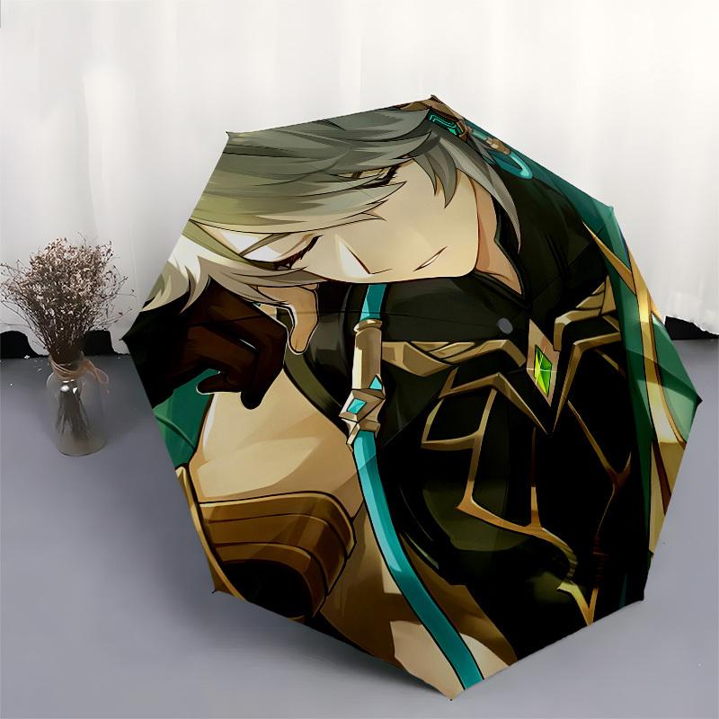 Genshin Impact Automatic Opening and Closing, 8 rib Structure Portable Umbrella, Suitable for Men and Women in All Seasons Perfect Gift for