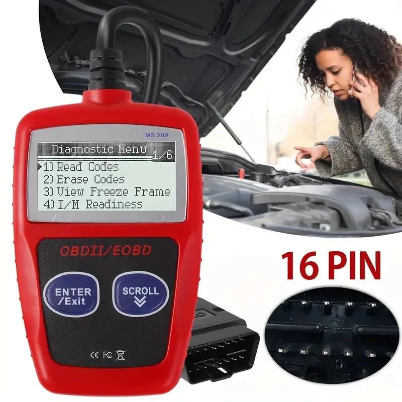 Upgraded OBD2 Diagnostic Tool with Car Fault Reading, Data Stream & Battery Voltage Detection for Vehicles