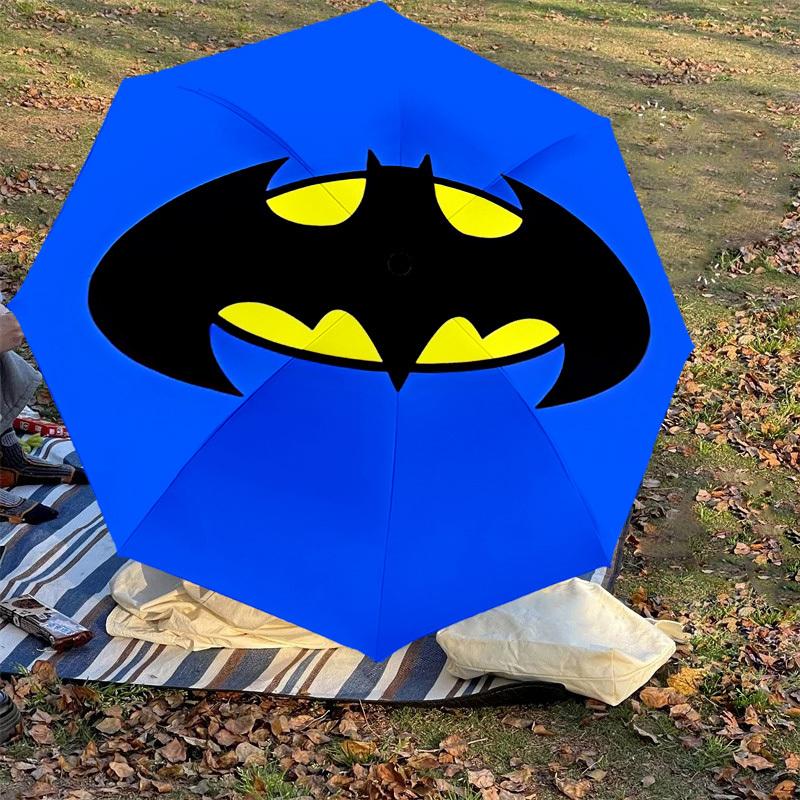 1PC Warner batman logo Automatic Open/Close Umbrella with Windproof, 37-Rib Sturdy Canopy, Durable Ribs1254A