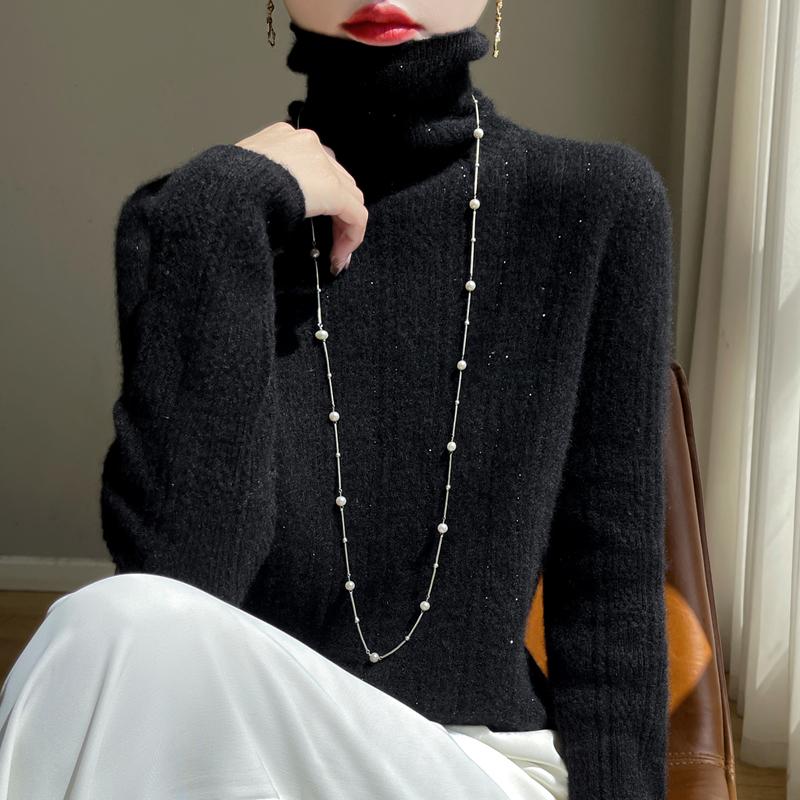 Женский кашемировый свитер Qinghe Cashmere 30% кашемир 70% шерсть Осень и Зима Пуловер Теплый и Модный