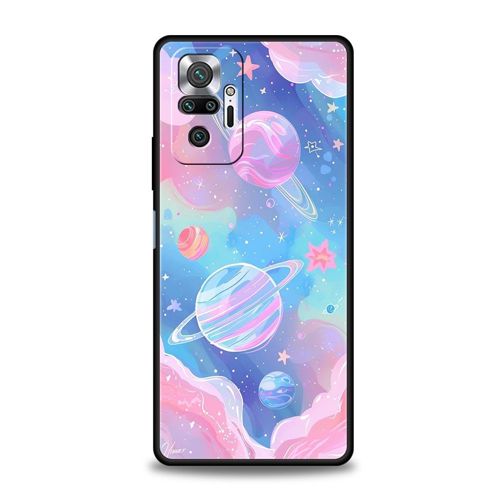Чехол для телефона для Xiaomi Redmi Note 14 13 12 5G 9S 9 10 11 Pro Plus 4G 9T 14C 13C 12C 10C 9C 9A Мягкая крышка Земля Звезды Космос