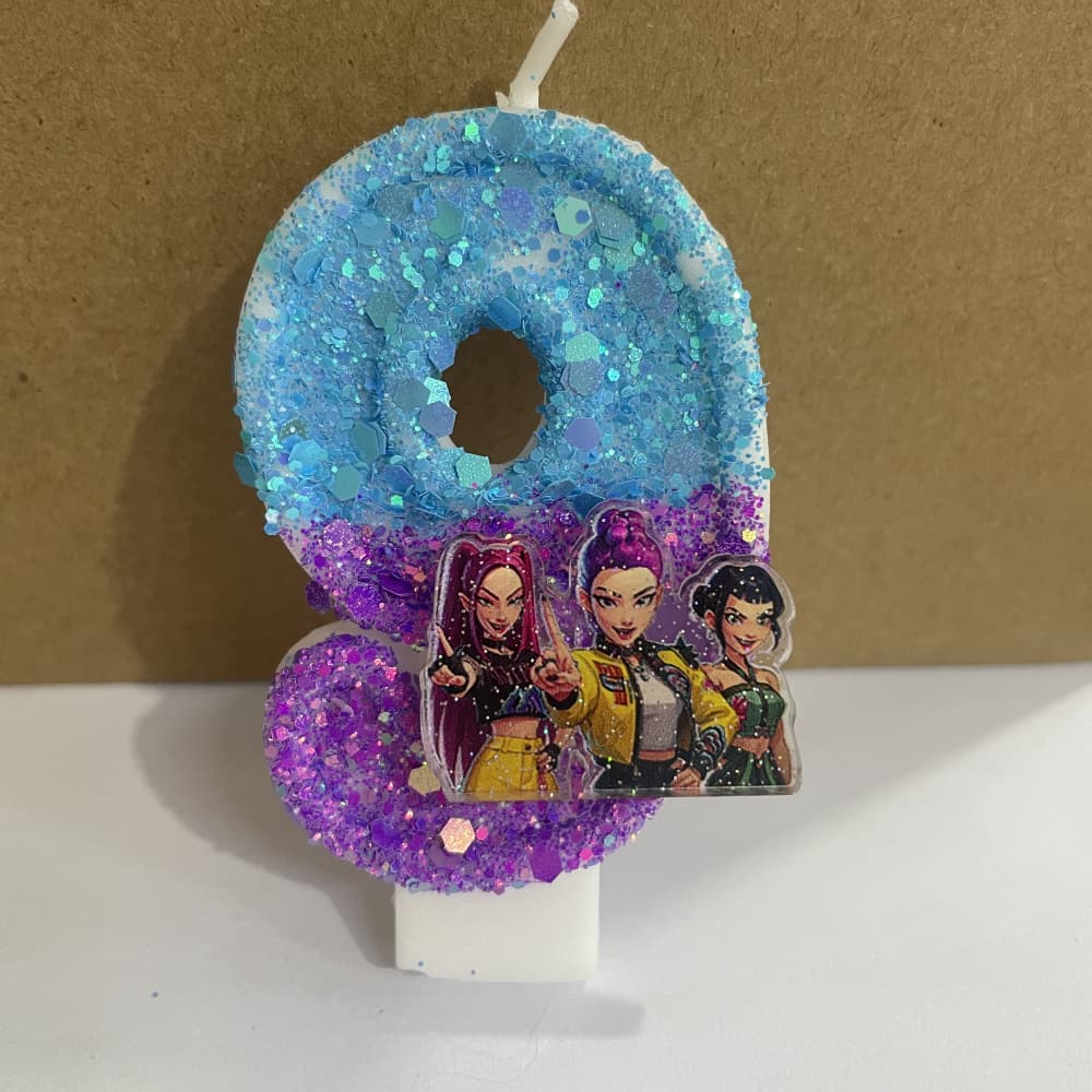 K-pop Свеча с темой Истребителей демонов 3D Цифра 0-9 Украшение для детского торта на день рождения Вечеринка в стиле аниме Аксессуары Подарки