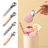 Dual-Purpose Fruit Spoon Pressable Ice Cream Ball Spoon Handle Scooper Kitchen Supplies