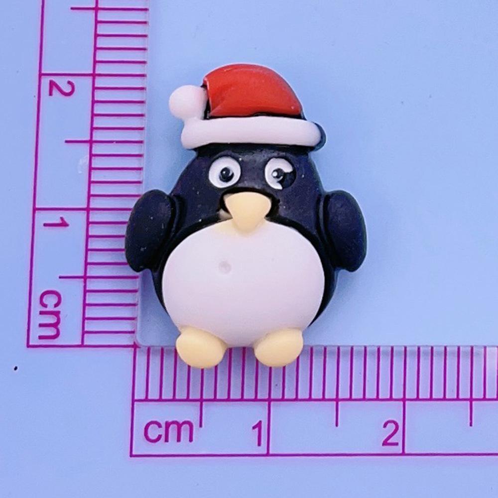Cartoon Christmas Bell Resin Accessories Diy Cream Glue Hairpin Mobile Phone Case Shoe Buckle Christmas Tree Decoration