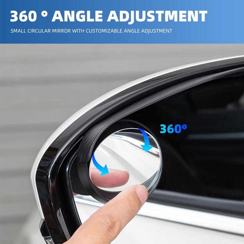 2in1 Car Rearview Mirror Rain Eyebrow Reversing Small Round Mirror for Cadillac Seville XT4 CT4 CT5 ATS SLR STS EXT CTS