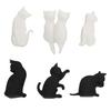 6Pcs Tea Bag Clips Food Grade Heat-Resistant Reusable Silicone Cartoon Cat-Shaped Tea Bag Holders Drink Markers