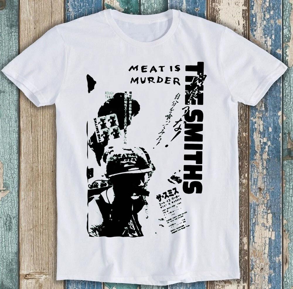The Smiths Мясо — это убийство Панк-рок Японская музыка Подарок Футболка Мужская и Женская Одинаковая Круглый вырез Чистый хлопок Футболка