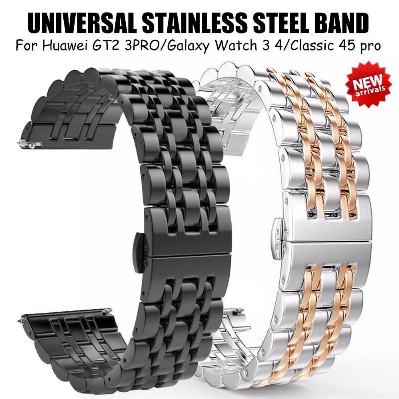 Классический браслет из нержавеющей стали для Samsung Galaxy Watch 42 мм 46 мм 3 4 5pro 45 мм 44 мм 22 мм 20 мм ремешок-браслет для Huawei GT2 GT3PRO