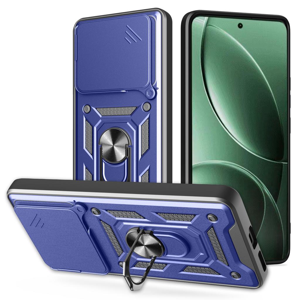 AMORUS Чехол-подставка для Xiaomi Redmi K80 5G/Poco F7 Pro 5G PC+TPU Чехол для телефона со шторкой для камеры