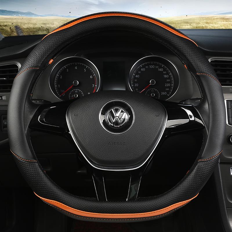 D-образный чехол на руль автомобиля для VW Jetta 6 2017-Golf 7 Scirocco Bettle 2012-Tiguan Volkswagen