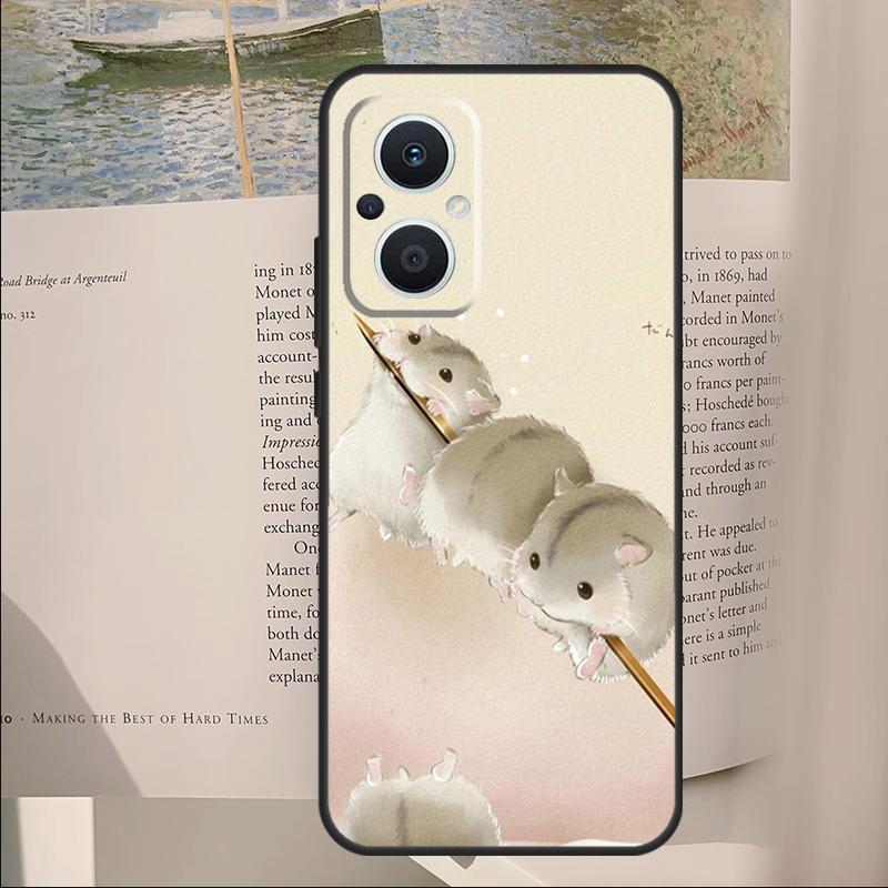 Чехол с кроликом, мышью, хомяком для OPPO Reno 14 13 11 10 Pro 12F 11F 13F 14F 7 8 Lite Чехол для OPPO Find X6 X5 X8 X9 Pro
