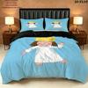 Kleine Prinzessin Pattern Bedding uilt Set uilt Cover Pillowcase Home Decoration Birthday Gift (1 * duvet cover + 2 * pillowcase without core)