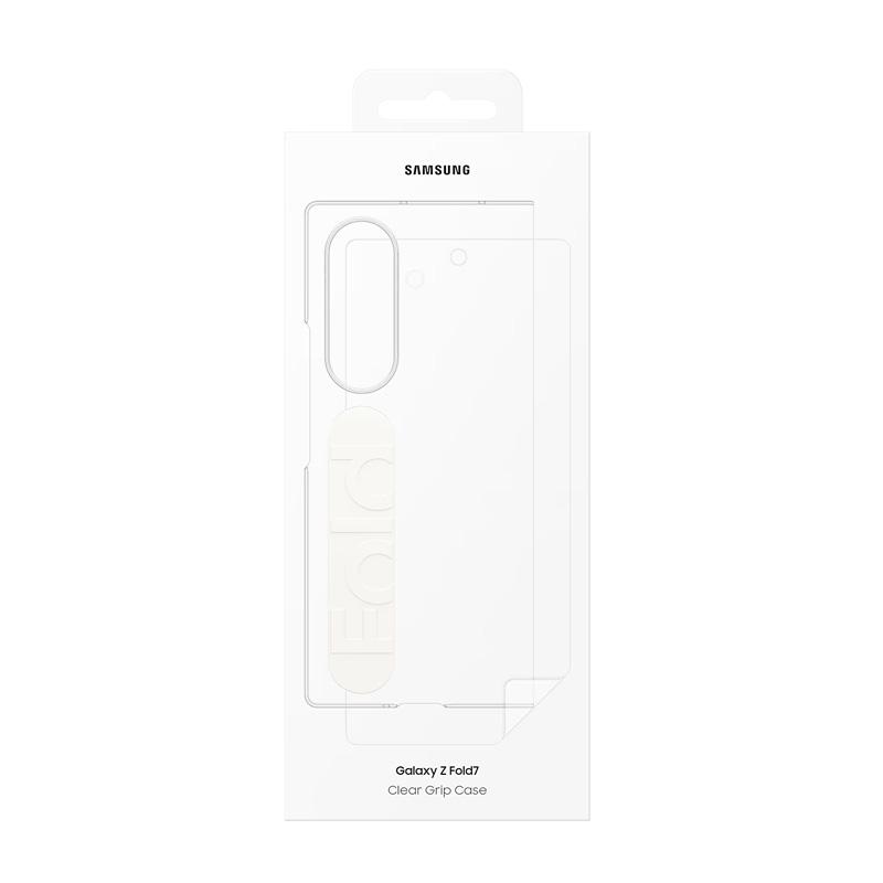 Оригинальный прозрачный чехол-подставка Samsung Galaxy Z Fold7 для телефона Galaxy Z Fold 7 Casa с держателем для пальца и защитной пленкой для экрана