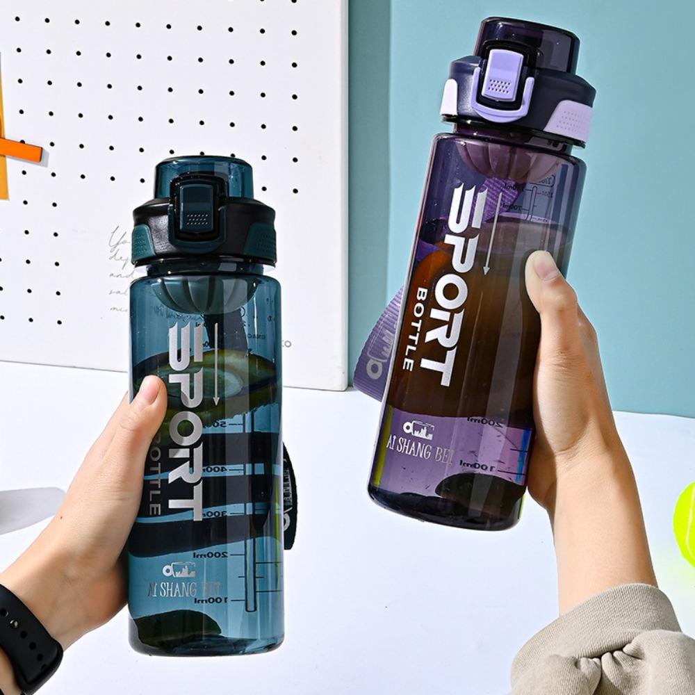 Plastic Sports Water Bottle 800/1000ML Travel Kettle Portable Water Jugs