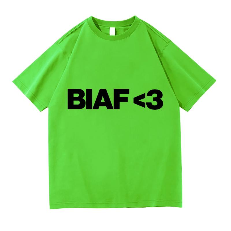 2026 Young Miko BIAF TShirt Funny Fans Tshirts Casual Pure Cotton Short Sleeve Round Neck Tshirts Aesthetic Clothing Streetwear