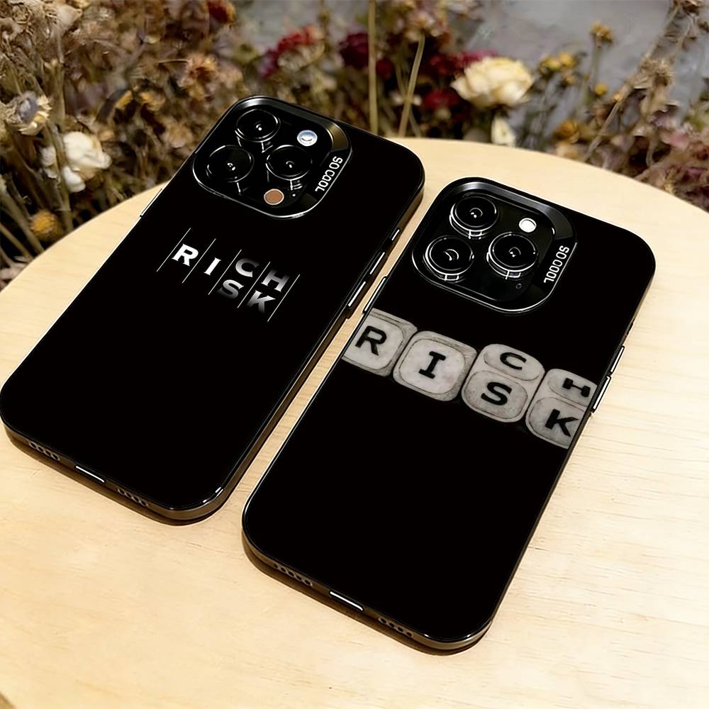 Чехол для телефона Day Trader Trading RISK RICH для iPhone 17,16,15,14,13,12,11 Plus,Pro Max,XS,Разноцветный Серебристый Черный Чехол