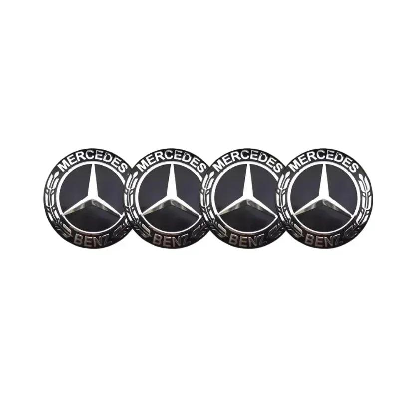 Автомобильные наклейки 4 шт. 75 мм Для MERCEDES BENZ AMG W205 W213 W206 W166 W176 W220 W253 C180 C200 Наклейки на центральные колпачки колес автомобиля Ступица Ca