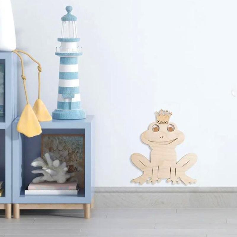 Wall Decors Nordic Cute Animal Wood Wall Hangings Decorations Ornament Decals for Childrens Room Bedroom Kindergartens