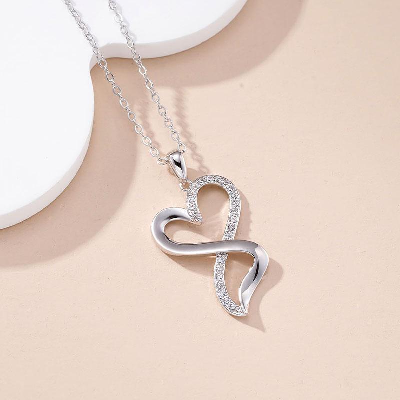 Классическое ожерелье с подвеской в ​​форме сердца для мамы, сестры, подруги, модная женская цепочка из серебра 925 пробы на ключицу, женский рождественский подарок