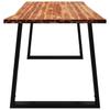 Dining Table with Live Edge 160 x 80 x 75 cm Solid Acacia Wood