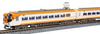 Зеленый Max N Gauge Kintetsu 12410 Series 12414 Formation недавно окрашенный набор из 4 вагонов с электроприводом 30744 Железнодорожная модель поезда оранжевого цвета